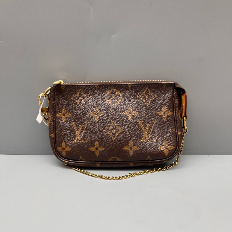 LV 97新 老花拼皮mini麻將包-0