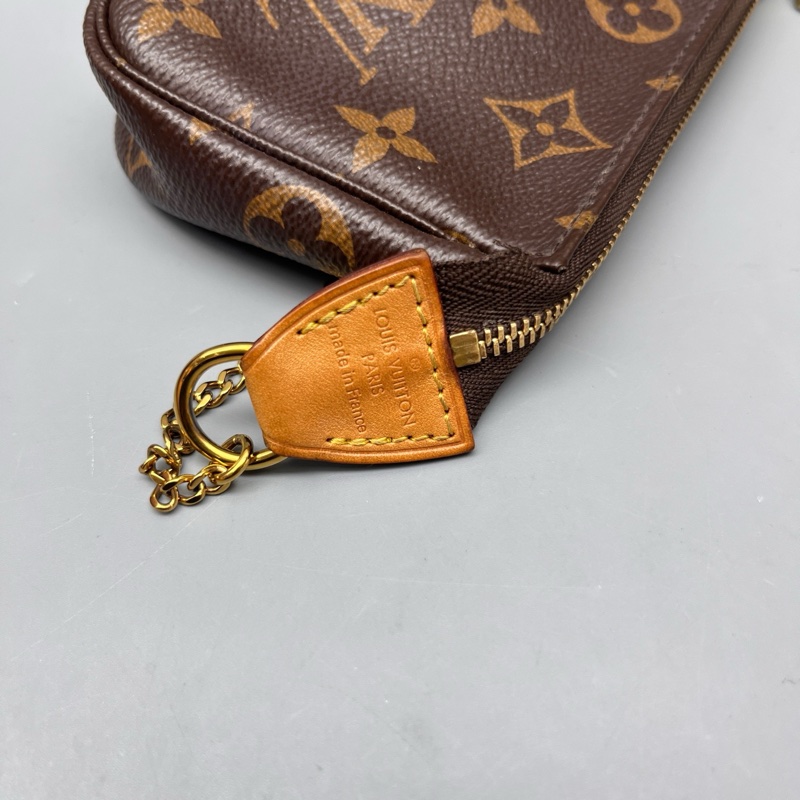 LV 97新 老花拼皮mini麻將包-1