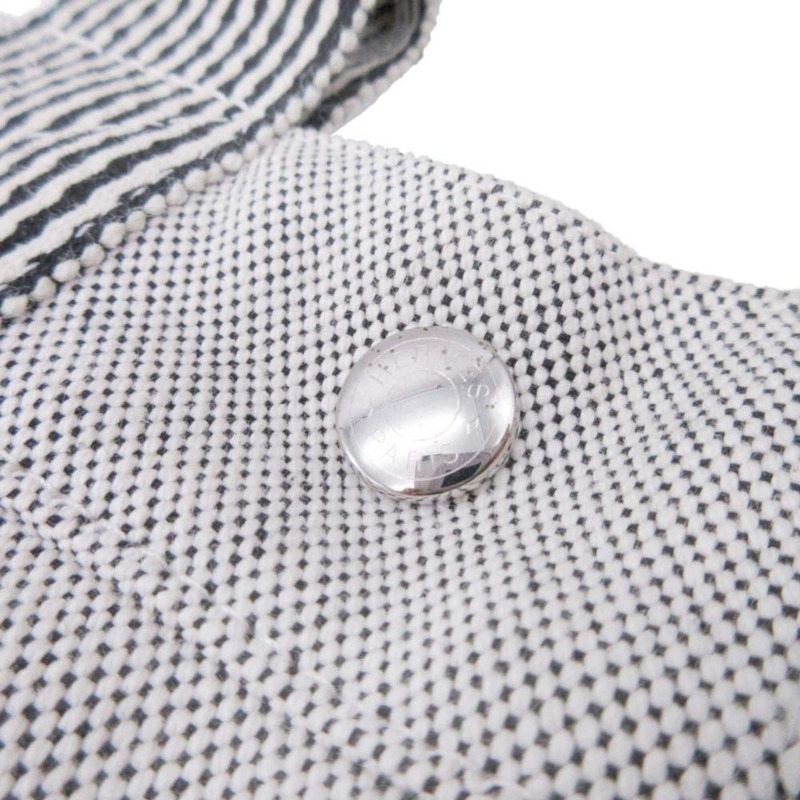 愛馬仕新款四趾PM帆布托特包,手提包,方形,灰色,女士-6