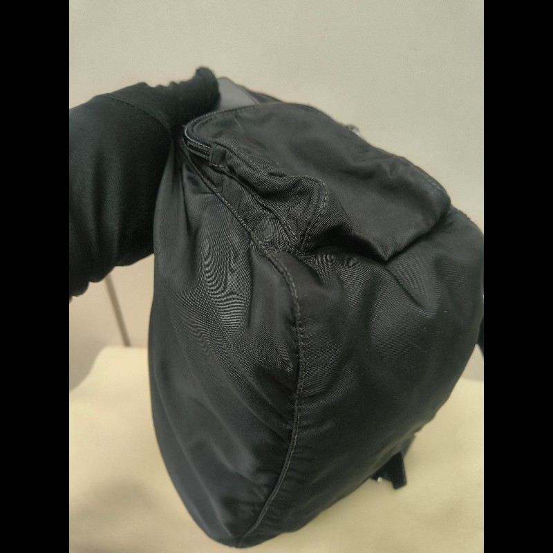 🔥年終狂降🔥【限時降價只到12/31（原22,800）】【8成新】㊣✨PRADA✨普拉達 黑色 帆布 皮革 掀蓋式 側口袋 郵差包 肩背包 斜背包 /二手包/二手精品🌳二手樹屋🌳-6