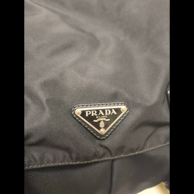 🔥年終狂降🔥【限時降價只到12/31（原22,800）】【8成新】㊣✨PRADA✨普拉達 黑色 帆布 皮革 掀蓋式 側口袋 郵差包 肩背包 斜背包 /二手包/二手精品🌳二手樹屋🌳-12
