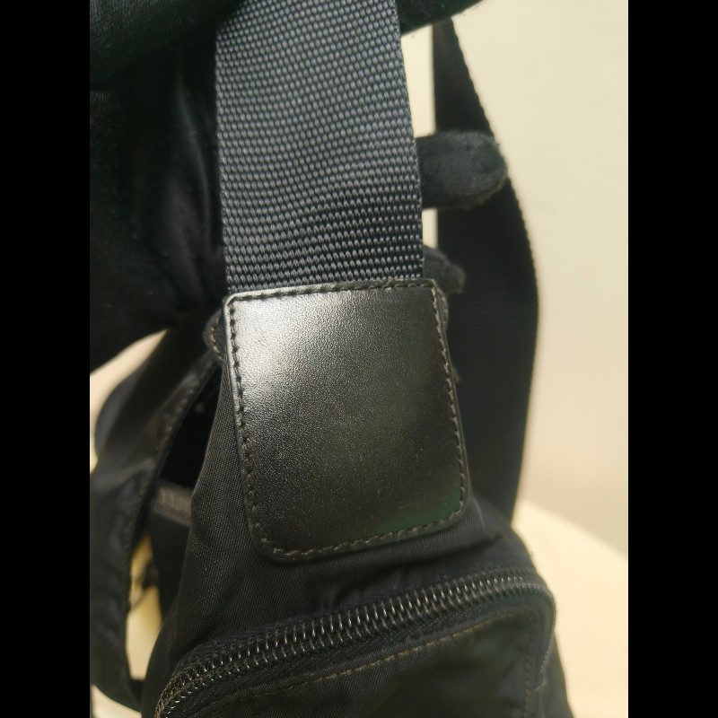 🔥年終狂降🔥【限時降價只到12/31（原22,800）】【8成新】㊣✨PRADA✨普拉達 黑色 帆布 皮革 掀蓋式 側口袋 郵差包 肩背包 斜背包 /二手包/二手精品🌳二手樹屋🌳-17