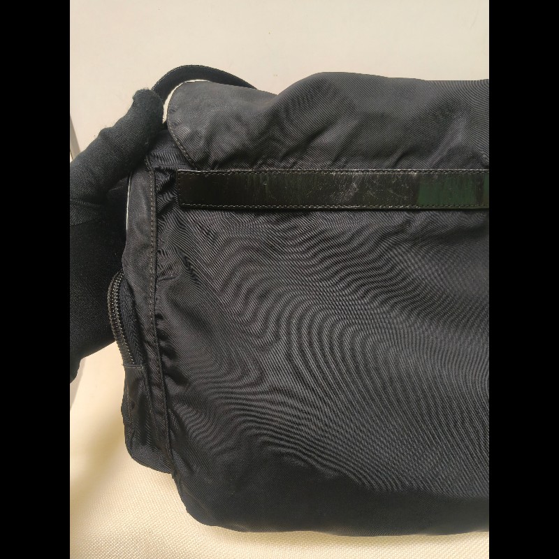 🔥年終狂降🔥【限時降價只到12/31（原22,800）】【8成新】㊣✨PRADA✨普拉達 黑色 帆布 皮革 掀蓋式 側口袋 郵差包 肩背包 斜背包 /二手包/二手精品🌳二手樹屋🌳-21