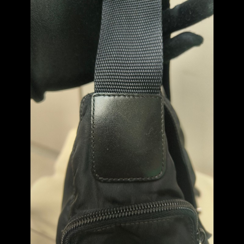 🔥年終狂降🔥【限時降價只到12/31（原22,800）】【8成新】㊣✨PRADA✨普拉達 黑色 帆布 皮革 掀蓋式 側口袋 郵差包 肩背包 斜背包 /二手包/二手精品🌳二手樹屋🌳-24