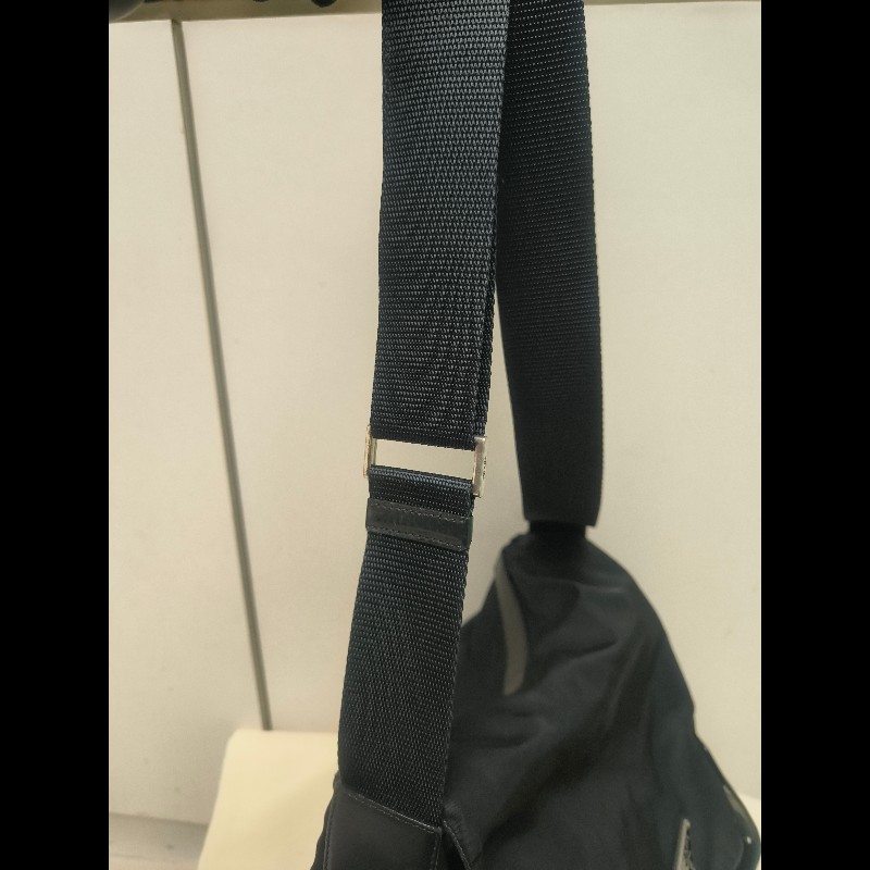 🔥年終狂降🔥【限時降價只到12/31（原22,800）】【8成新】㊣✨PRADA✨普拉達 黑色 帆布 皮革 掀蓋式 側口袋 郵差包 肩背包 斜背包 /二手包/二手精品🌳二手樹屋🌳-27