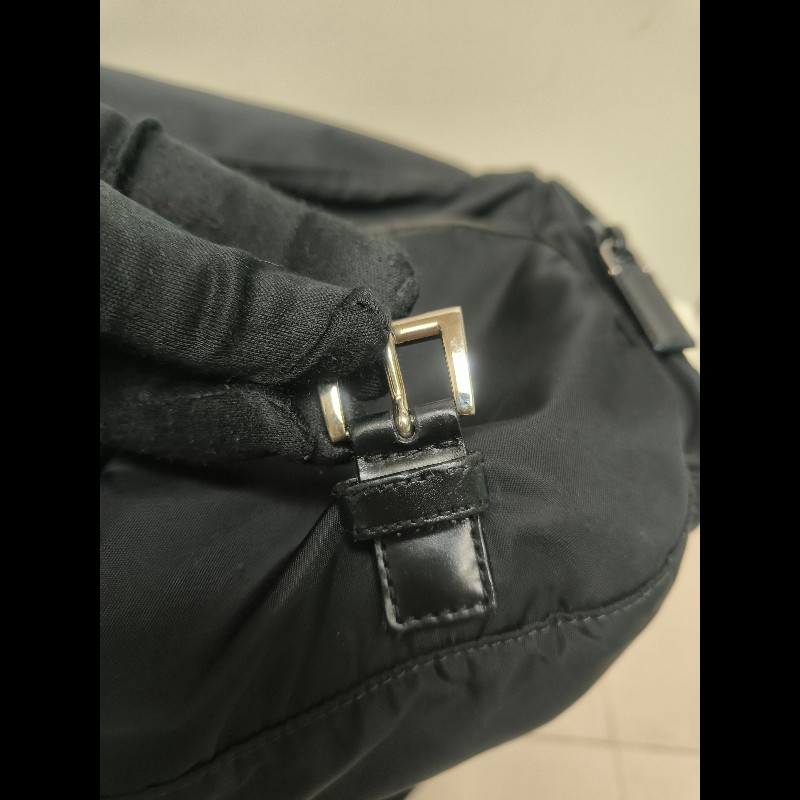 🔥年終狂降🔥【限時降價只到12/31（原22,800）】【8成新】㊣✨PRADA✨普拉達 黑色 帆布 皮革 掀蓋式 側口袋 郵差包 肩背包 斜背包 /二手包/二手精品🌳二手樹屋🌳-36