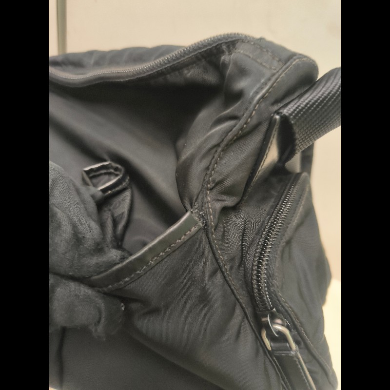 🔥年終狂降🔥【限時降價只到12/31（原22,800）】【8成新】㊣✨PRADA✨普拉達 黑色 帆布 皮革 掀蓋式 側口袋 郵差包 肩背包 斜背包 /二手包/二手精品🌳二手樹屋🌳-37