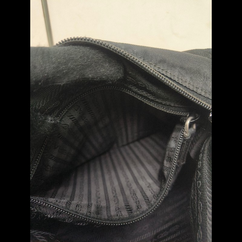 🔥年終狂降🔥【限時降價只到12/31（原22,800）】【8成新】㊣✨PRADA✨普拉達 黑色 帆布 皮革 掀蓋式 側口袋 郵差包 肩背包 斜背包 /二手包/二手精品🌳二手樹屋🌳-45