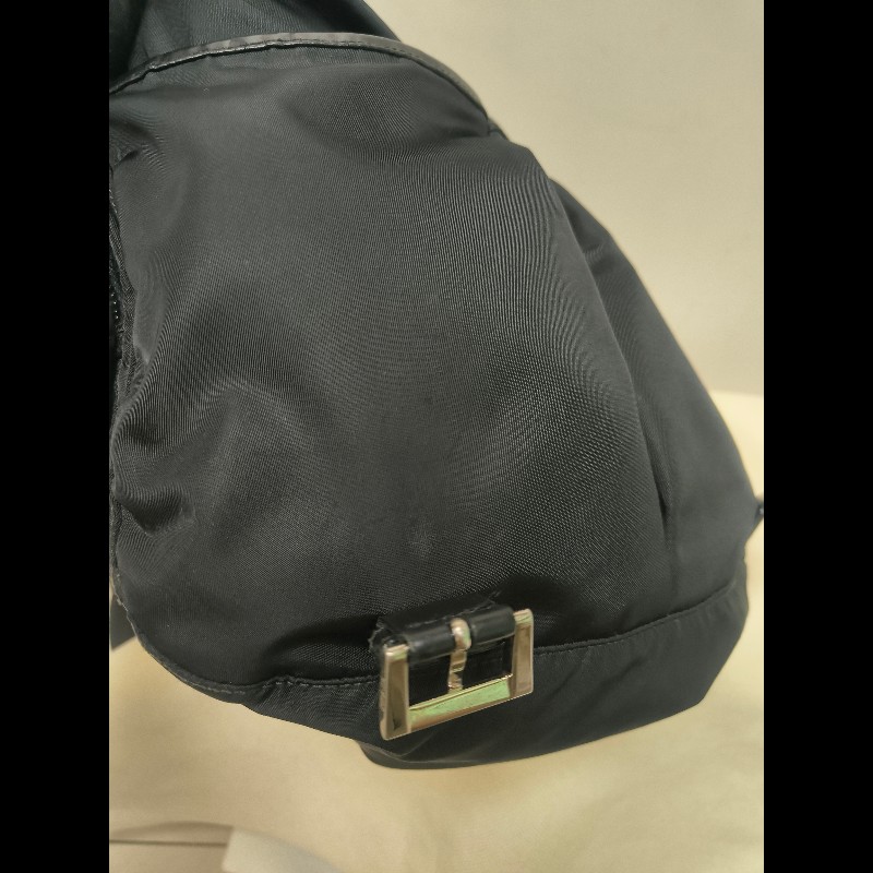 🔥年終狂降🔥【限時降價只到12/31（原22,800）】【8成新】㊣✨PRADA✨普拉達 黑色 帆布 皮革 掀蓋式 側口袋 郵差包 肩背包 斜背包 /二手包/二手精品🌳二手樹屋🌳-49