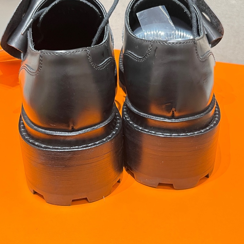 Hermes愛馬仕First黑色kelly牛津鞋 98新 37碼 跟高5cm 附件/防塵袋-3