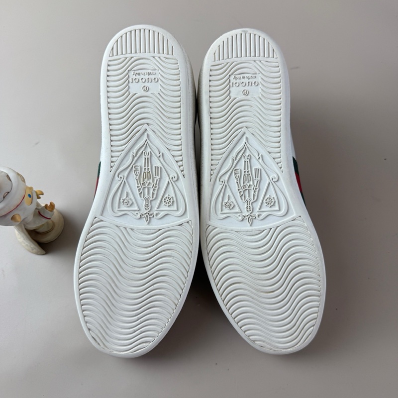 GUCCI/古馳 小蜜蜂刺繡小白鞋 37碼 99新 品相完美-5