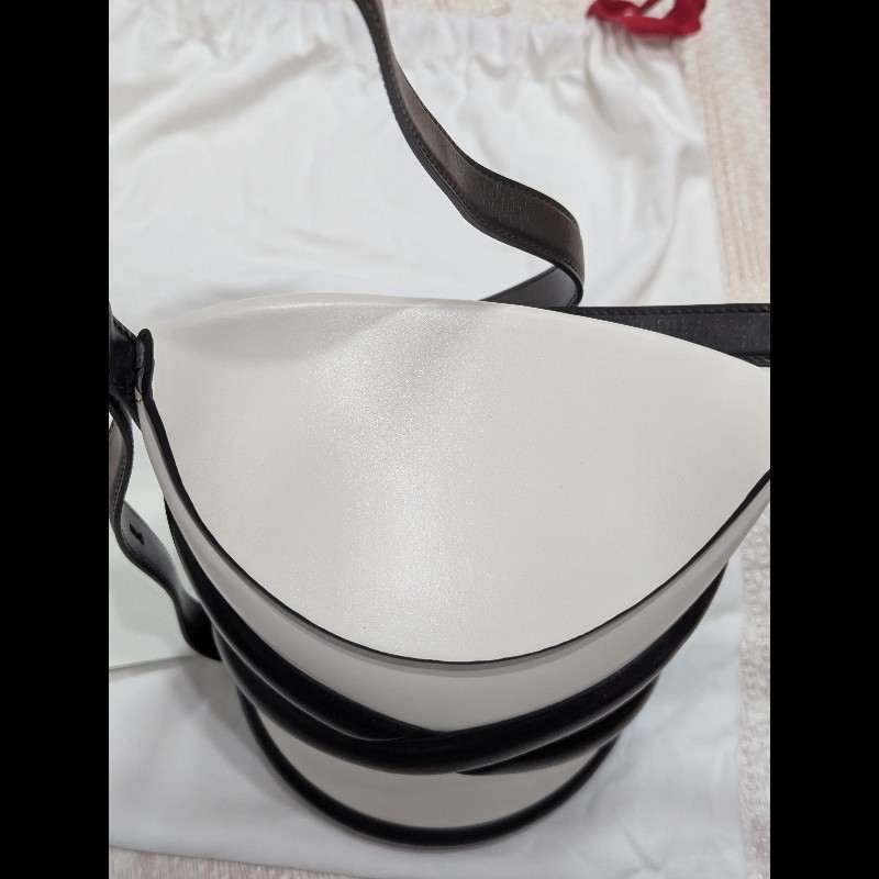 ALEXANDER MCQUEEN The Curve Bag 水桶包 黑白相間-5