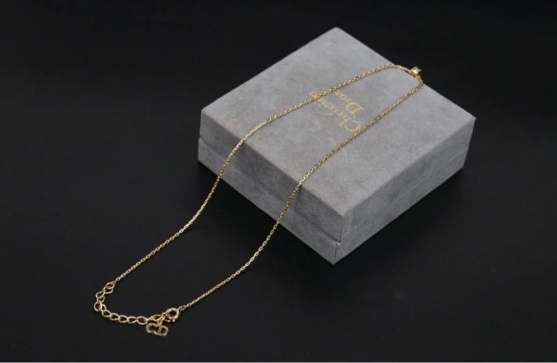 「JL精品代購」98新 Dior 項鏈+ 耳夾-7