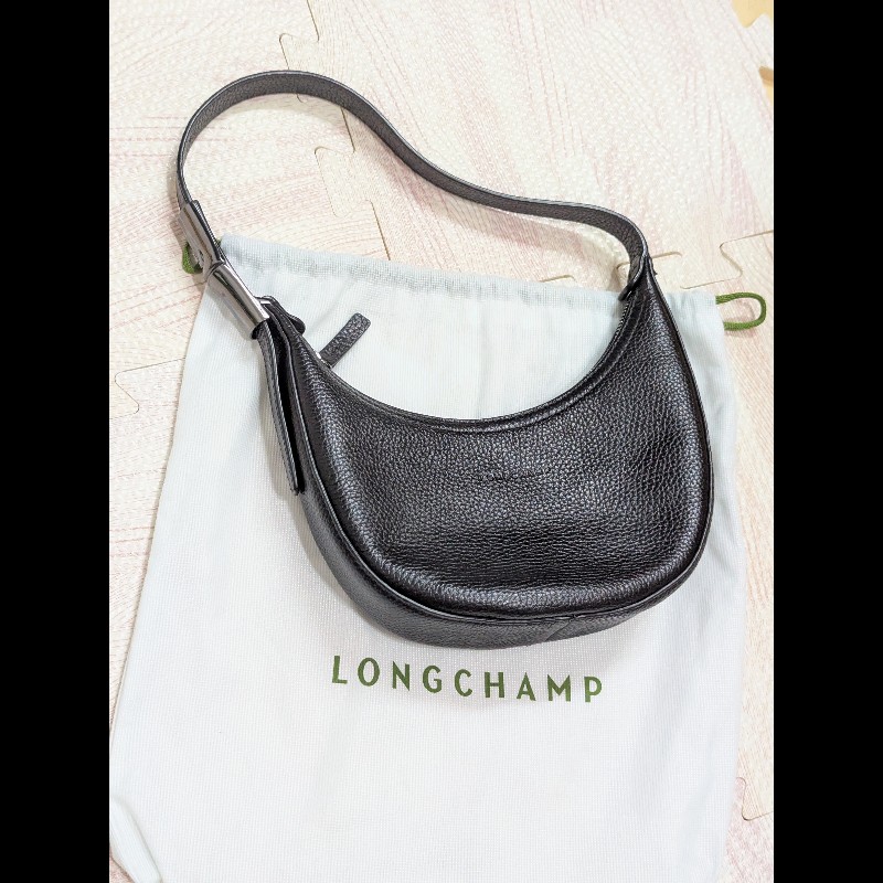 LONGCHAMP ROSEAU ESSENTIAL系列 牛皮半月形單肩包-0