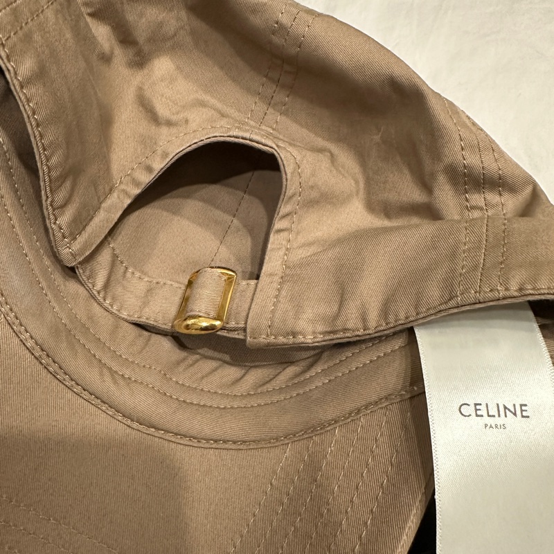 Celine TRIOMPHE 棉質棒球帽 米灰m號-4