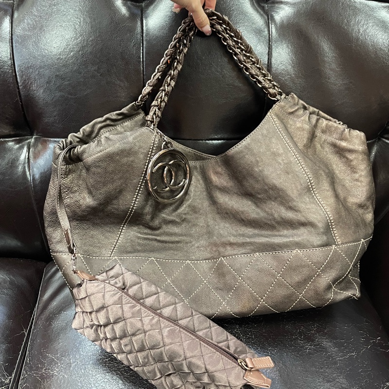 Chanel Vintage 香奈兒中古款 牛皮手提包-0