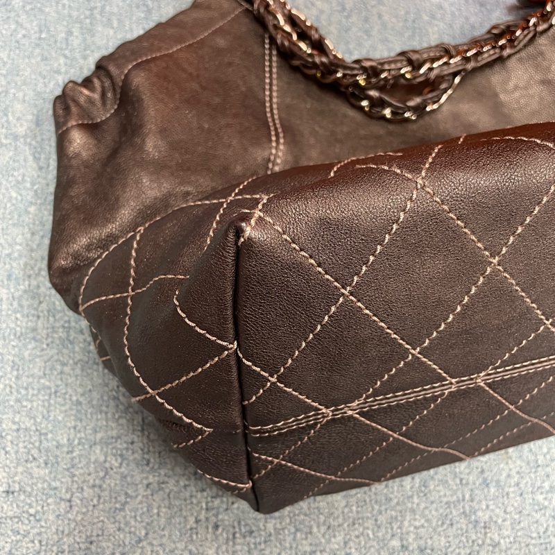 Chanel Vintage 香奈兒中古款 牛皮手提包-2