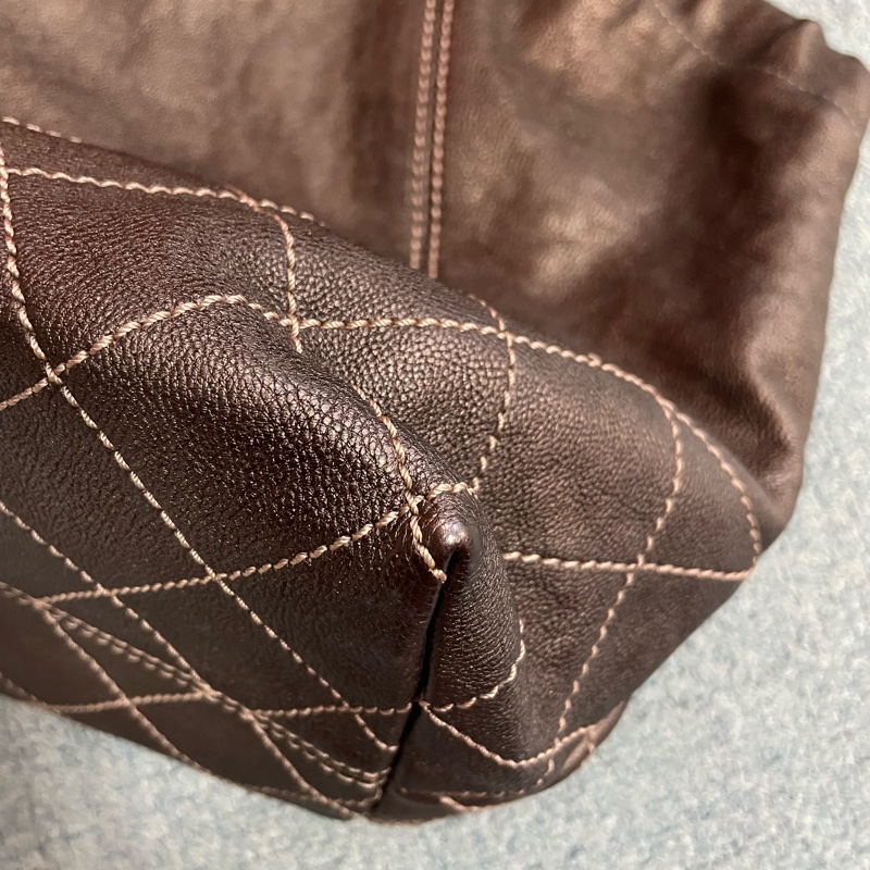 Chanel Vintage 香奈兒中古款 牛皮手提包-4