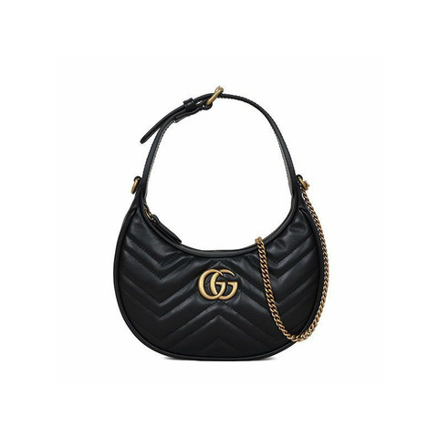 GUCCI 黑色 GG Marmont 鏈條迷你肩背包 699514 DTDHT 1000