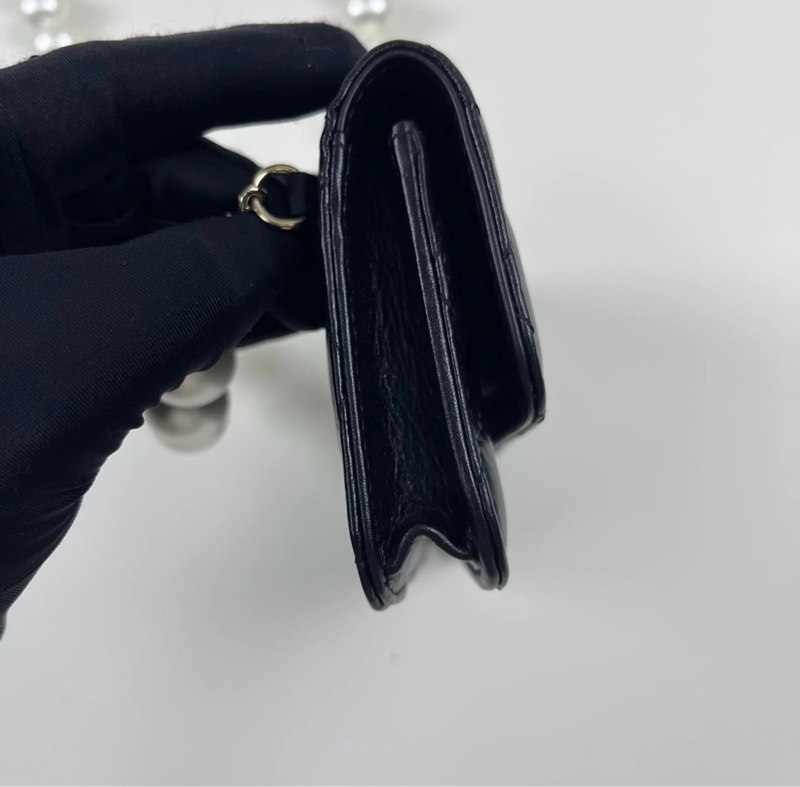 ✨全網最平 全新31開 Chanel 21K woc 腰包 黑金 牛皮 珍珠鏈條 （GD同款！！！）-6