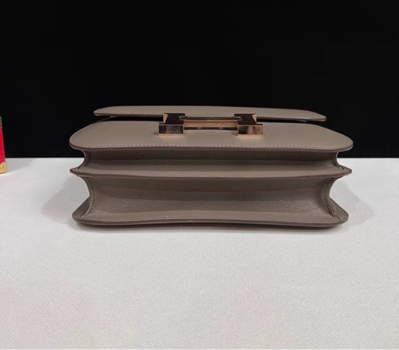 HERMES愛馬仕constance 24 錫器灰 玫瑰金扣 D刻 E皮 98新-4