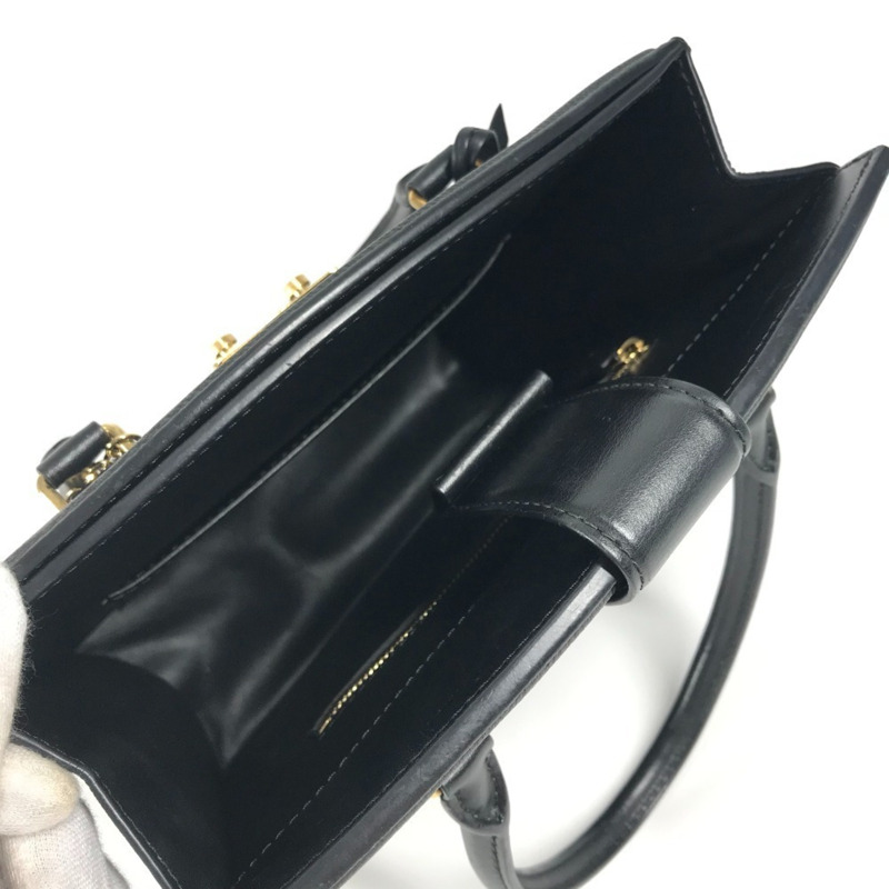 路易威登 M51595 Cour Marly PM 手提包,鉚釘鏈條裝飾,皮革手提包,女士款,黑色-10