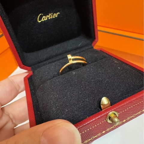 ✨Cartier 玫瑰金釘子戒指 999999新 尺寸50碼