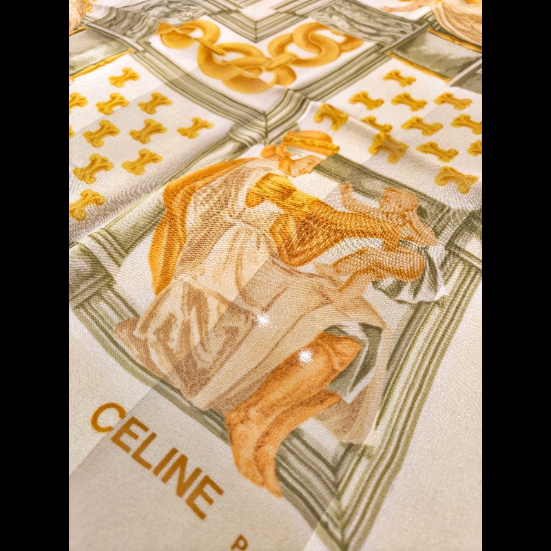 Celine 米開朗基羅西斯汀教堂壁畫圖案絲巾-2