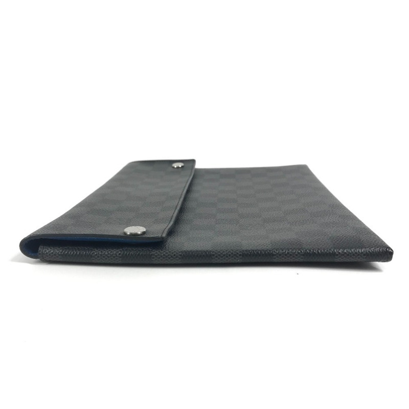 路易威登 N60255 Damier Graphite Alpha 三件套裝（三件組） - 手提包、手拿包、翻蓋包、第二個名片夾、錢包、手拿包，帆布材質，男女通用，黑色-2