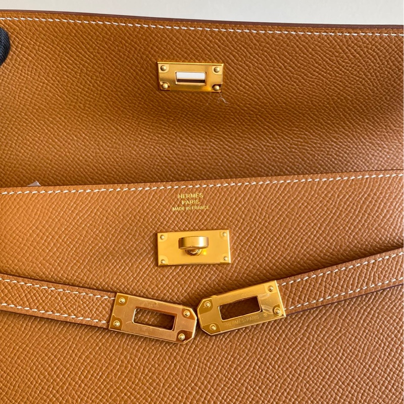 🌈Hermes🧡Kelly Wallet🧡金棕金扣🌟全新未使用🌈Epsom皮🌟長銀包🌟愛馬仕🌟-1
