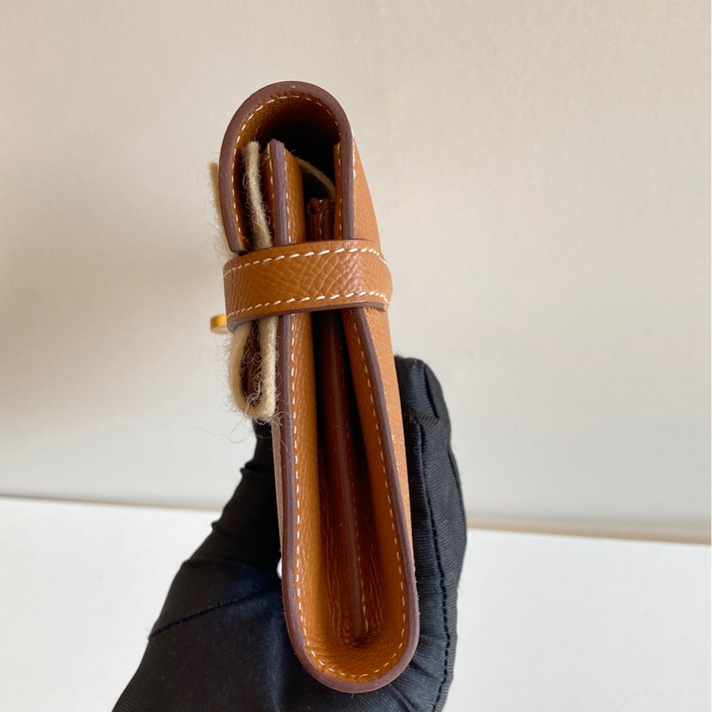 🌈Hermes🧡Kelly Wallet🧡金棕金扣🌟全新未使用🌈Epsom皮🌟長銀包🌟愛馬仕🌟-6