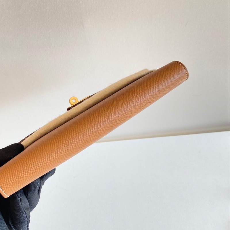 🌈Hermes🧡Kelly Wallet🧡金棕金扣🌟全新未使用🌈Epsom皮🌟長銀包🌟愛馬仕🌟-8