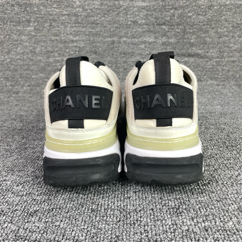 款式:98新Chanel香奈兒拼色雙C休閒鞋 尺碼36 雙C金扣精緻簡約-2