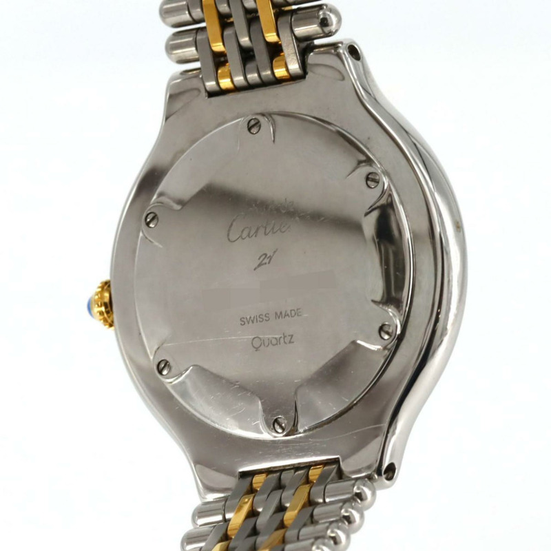 卡地亞 Must 21 日期顯示雙色精鋼及黃金石英腕錶-5