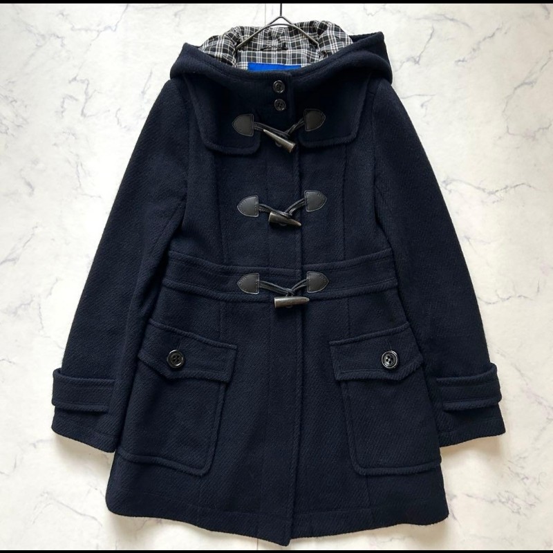 Burberry立領牛角釦連帽外套-6