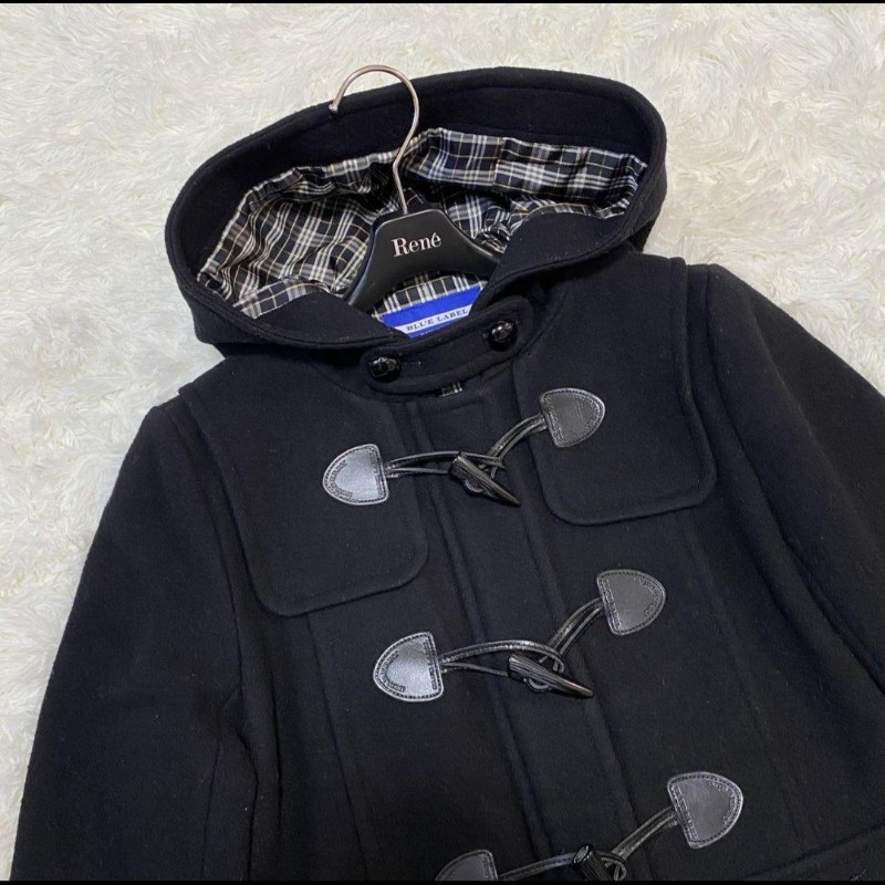 Burberry立領牛角釦連帽外套-13