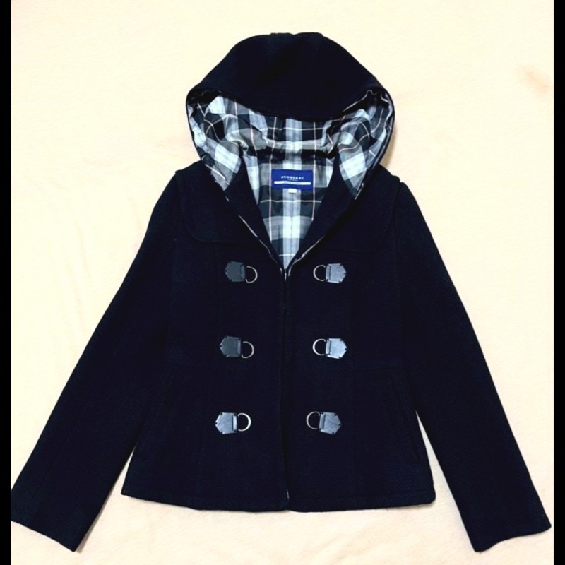 Burberry  Blue Label 黑色粗呢外套🌳-0