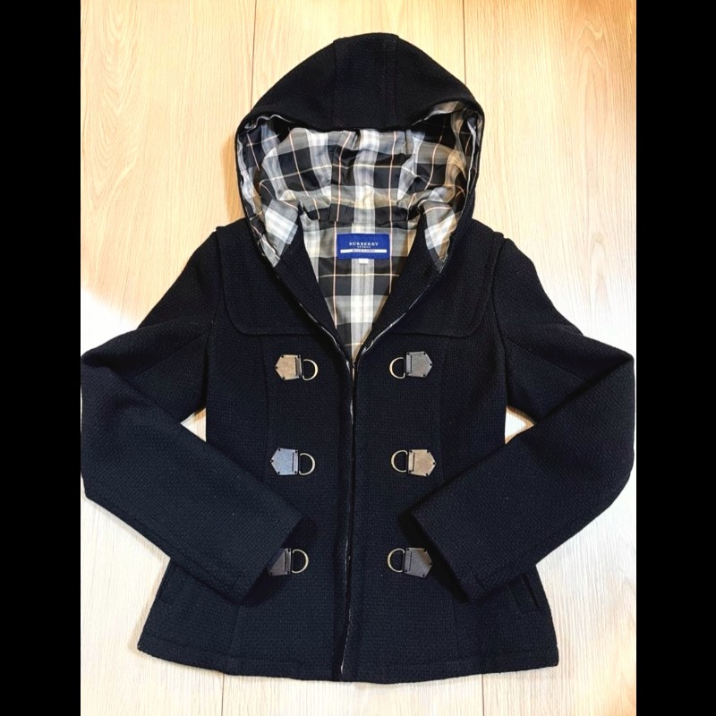 Burberry  Blue Label 黑色粗呢外套🌳-1