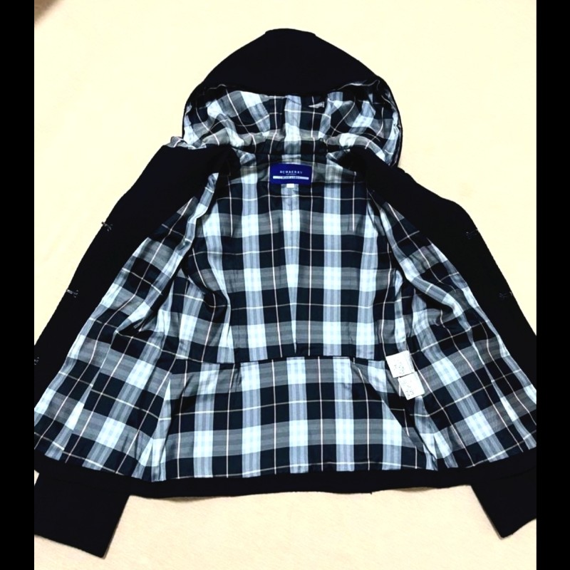 Burberry  Blue Label 黑色粗呢外套🌳-3