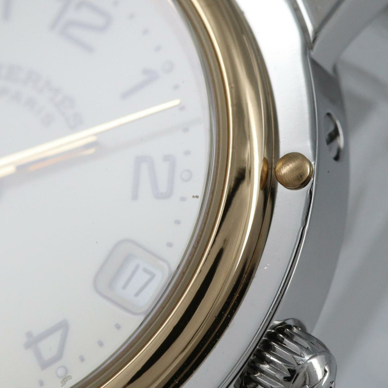 愛馬仕 Clipper 雙色 CL4.220 SSxGP 石英錶-7