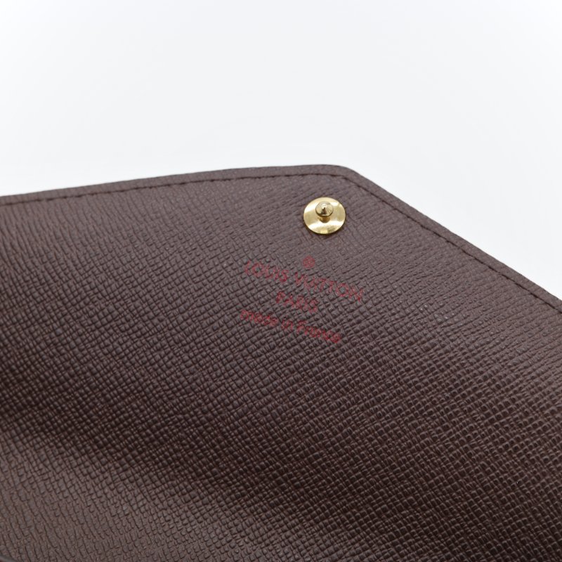 Louis Vuitton 路易威登 Damier Ebene Sarah 棕色 棋盤格 帆布 長夾-8