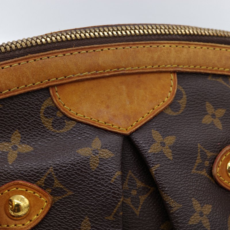 Louis Vuitton 路易威登 Tivoli GM Monogram 棕色 帆布 牛皮 手提包 水餃包-5