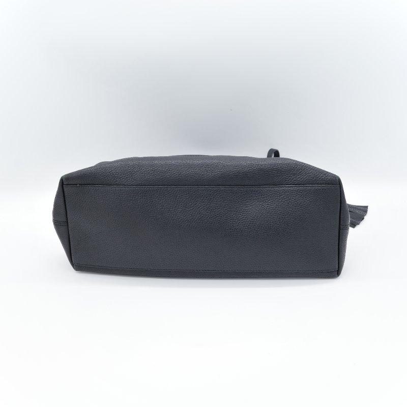 Gucci 古馳 Soho 黑色 荔枝紋 牛皮 肩背包-5