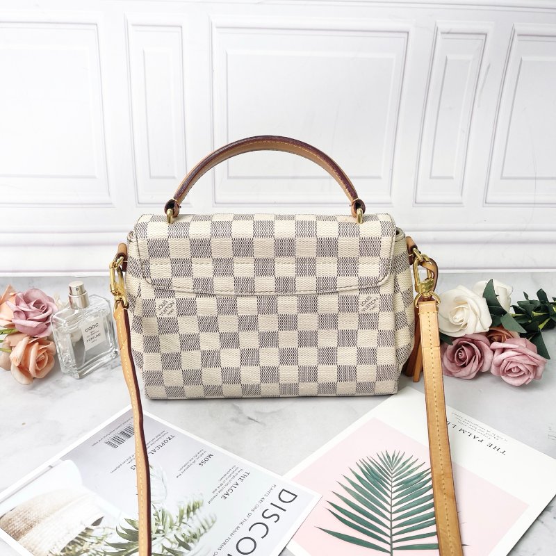 LV 白色棋盤格CROISETTE23*16*8 98新配件塵袋-6