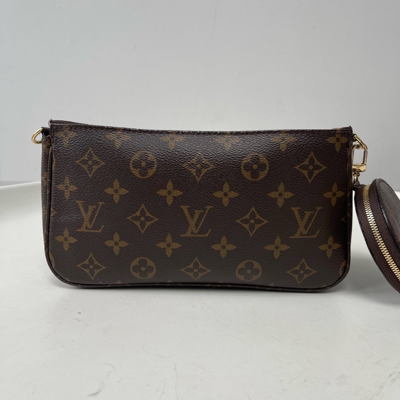 LV/路易威登 綠肩帶老花五合一-1