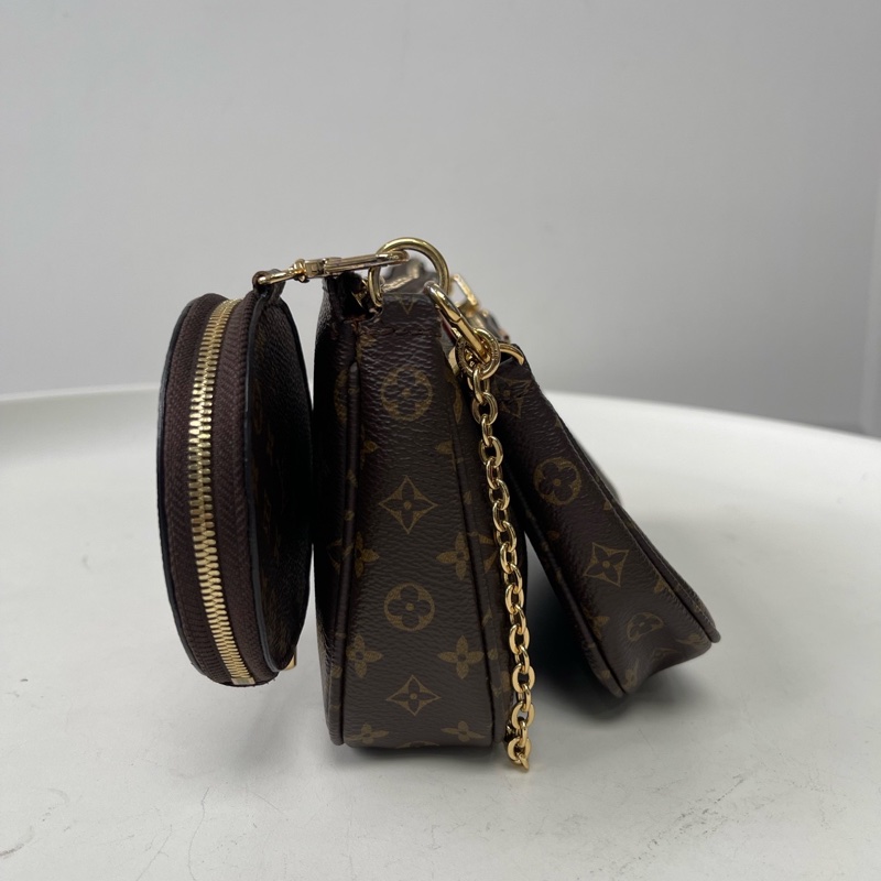 LV/路易威登 綠肩帶老花五合一-2