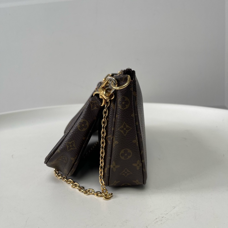 LV/路易威登 綠肩帶老花五合一-8