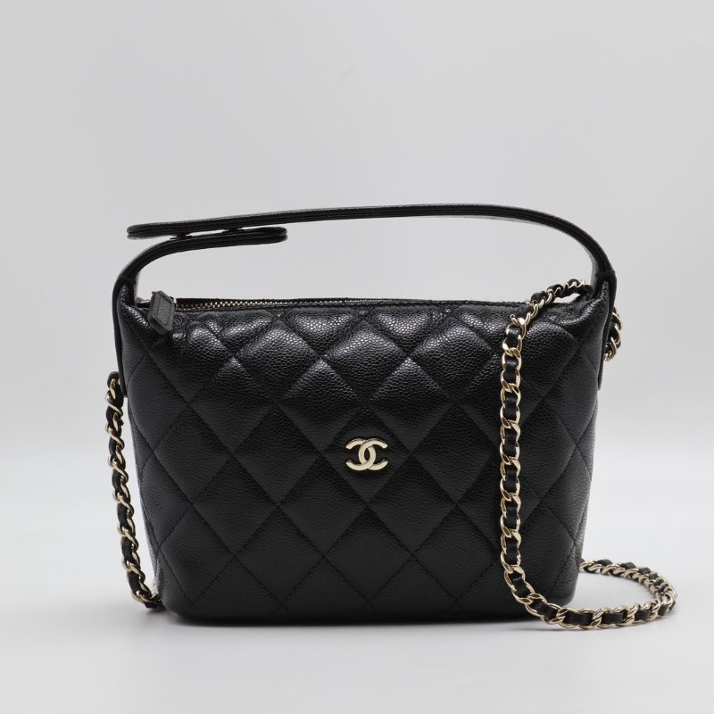 CHANEL Hobo飯盒包 - 黑金-0