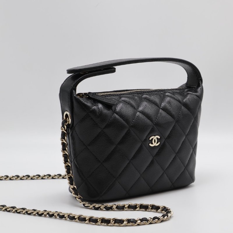 CHANEL Hobo飯盒包 - 黑金-7