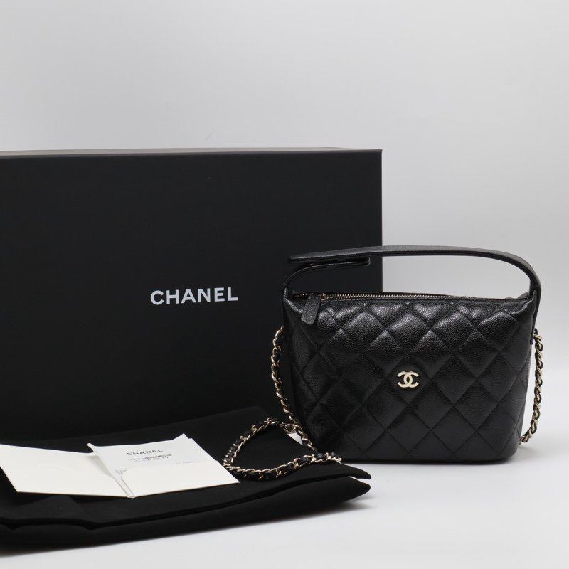 CHANEL Hobo飯盒包 - 黑金-8